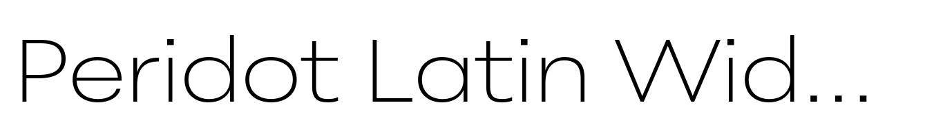 Peridot Latin Wide ExtraLight